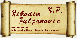 Nikodim Puljanović vizit kartica